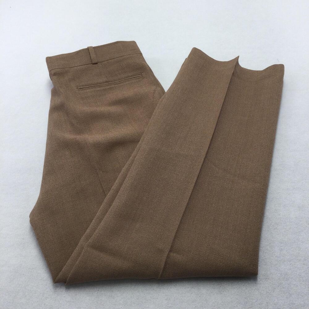 Lamigo Pants Mens 36x30 Brown Microfiber Polyester Flat Front Dress Taiwan